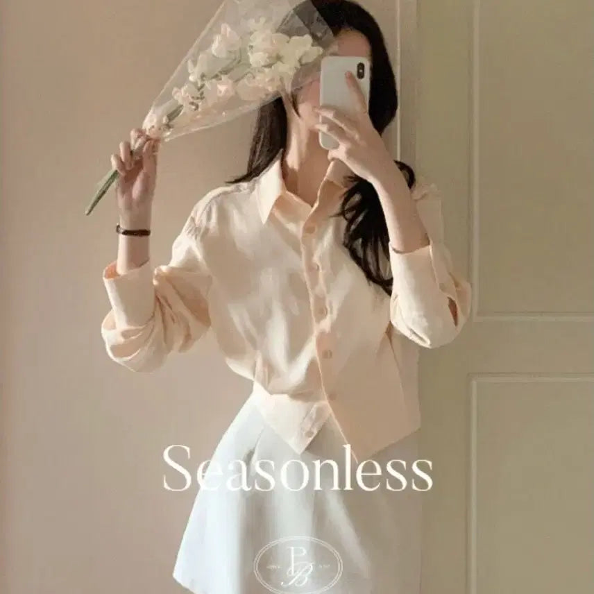 [BUNJANG] FABBID Seasonless Darts Blouse Salmon Peach / 퍼빗 시즌리스 허리핀턱 셔츠 블라우스 샐먼피치