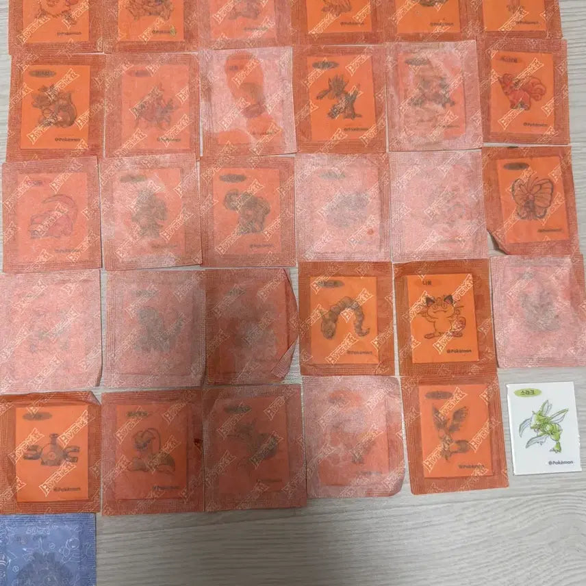 [BUNJANG] Pokemon 30th Anniversary First Edition Stickers Bundle (32 pcs) / 포켓몬 띠부씰 30주년 초판 32개 일괄 판매합니다