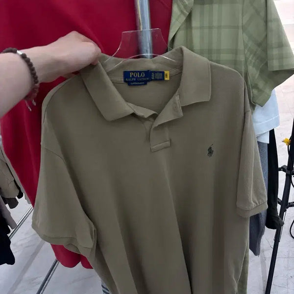 [BUNJANG] Polo Ralph Lauren Khaki Short Sleeve Polo Shirt - Size M / 폴로 랄프로렌 카키 반팔 카라티 M