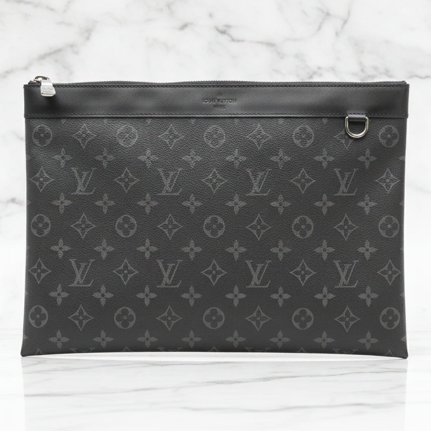 [BUNJANG] Louis Vuitton Monogram Eclipse Canvas Pochette Clutch Bag M62291 / [S급] 루이비통 M62291 모노그램 이클립스 캔버스 포쉐트 클러치