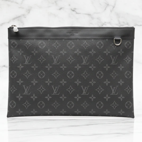 [BUNJANG] Louis Vuitton Monogram Eclipse Canvas Pochette Clutch Bag M62291 / [S급] 루이비통 M62291 모노그램 이클립스 캔버스 포쉐트 클러치