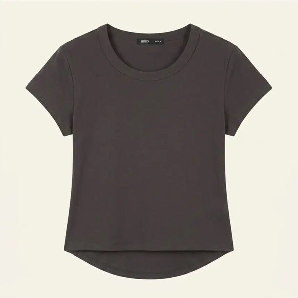 [BUNJANG] MIXXO Cut-out Detail Cropped T-Shirt / 미쏘 반팔 절개 크롭