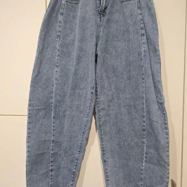 [BUNJANG] Women's Light Wash Wide Leg Jeans / 청바지 와이드 팬츠 연청