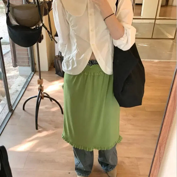 [BUNJANG] Love Code You Arude Pippin Shop Green Top / 러브코드유 피핀샵 아루드