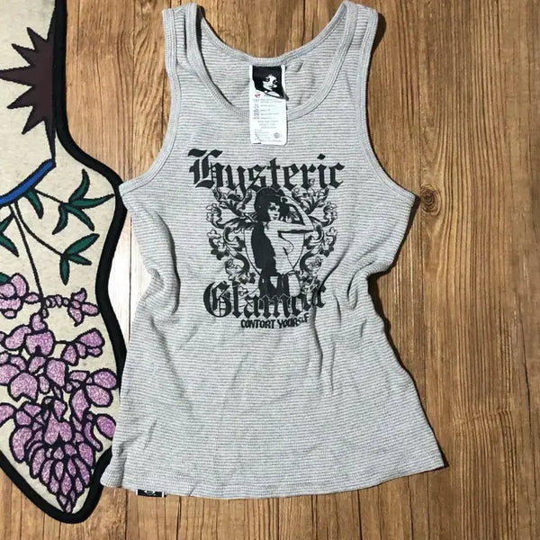 [BUNJANG] Hysteric Glamour Girl Print Sleeveless Top / 히스테릭글래머 걸 프린팅 슬리브리스
