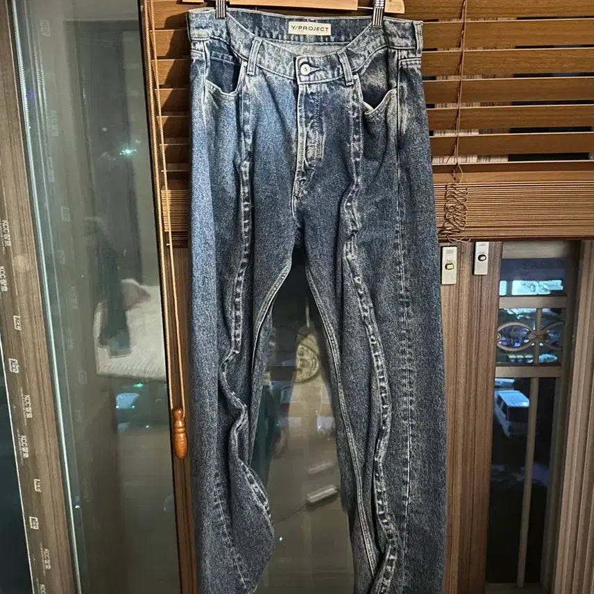 [BUNJANG] Y/Project Wire Denim Navy Blue Size 30 / 와이프로젝트 와이어데님 중청 네이비 30
