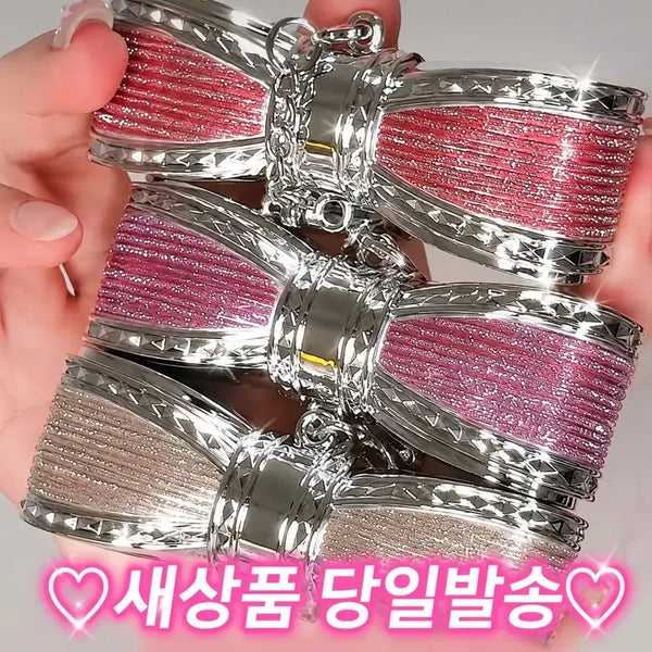 [BUNJANG] Ribbon Tint Keychain - Pink Peach / 1호) 일본 키링 리본 틴트 핑크 피치