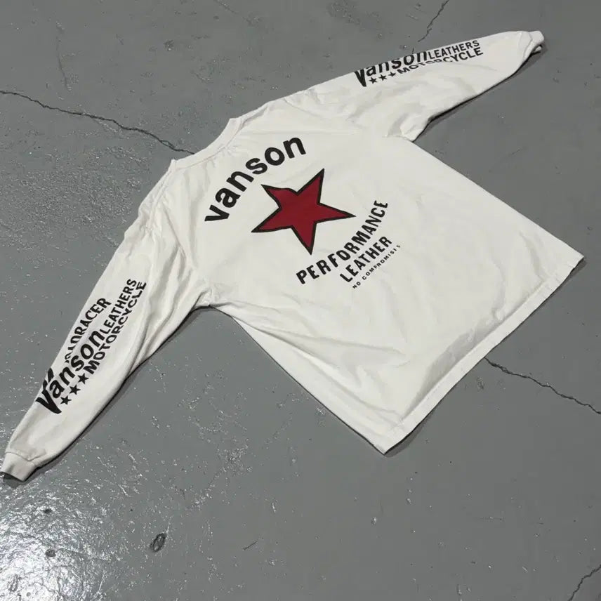 [BUNJANG] VANSON RED One STAR Long Sleeve T-Shirt XL / 밴슨(VANSON) RED One STAR 롱슬리브