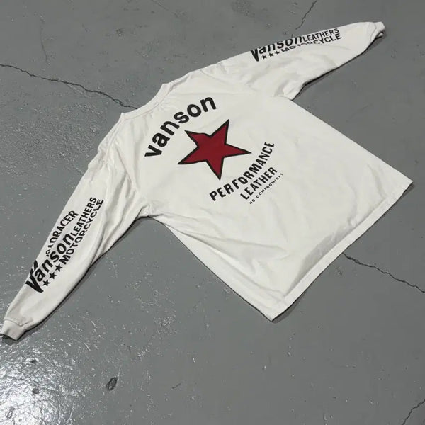 [BUNJANG] VANSON RED One STAR Long Sleeve T-Shirt XL / 밴슨(VANSON) RED One STAR 롱슬리브