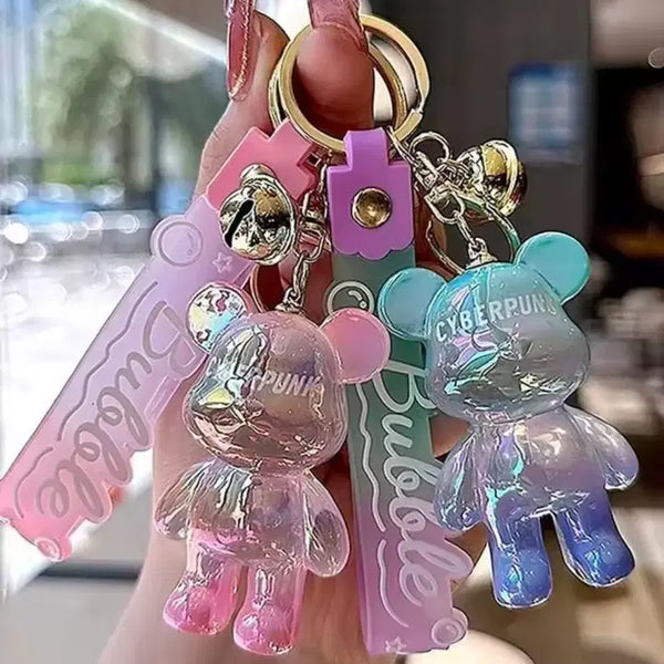 [BUNJANG] Bear Charm Keychain (Sealed) / 미개봉) 분홍 / 파랑 곰돌이 키링 열쇠고리