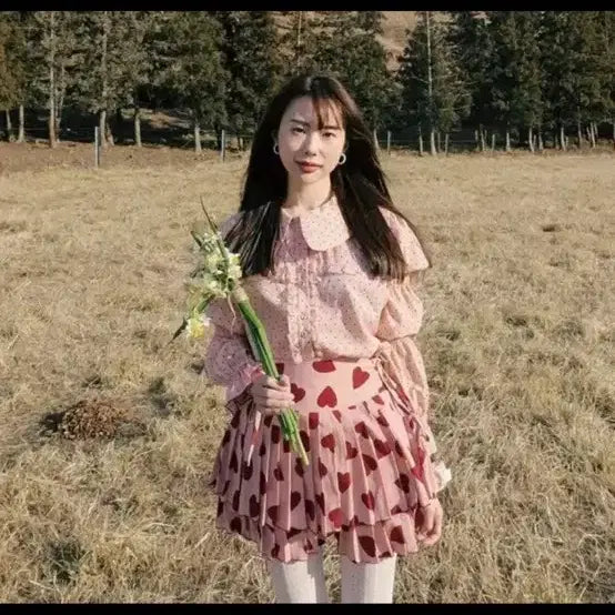 [BUNJANG] LMML Studio Heart Pattern Blouse / Lmml studio 하트패턴 블라우스