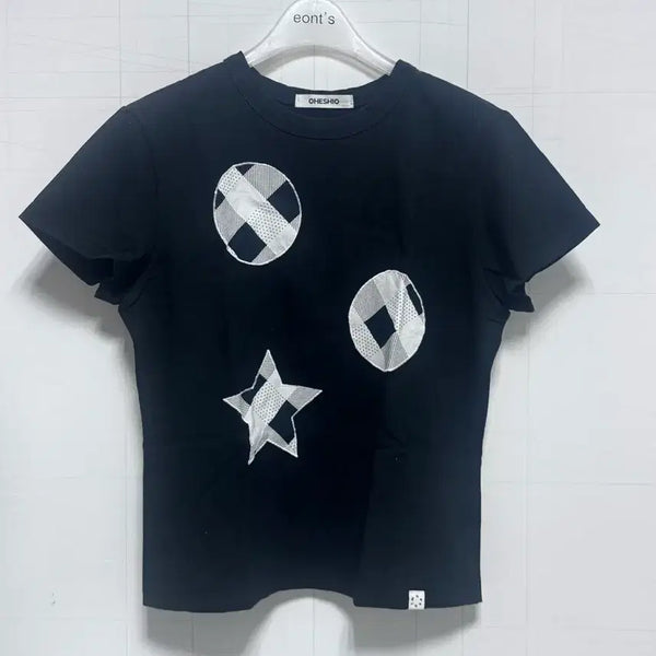 [BUNJANG] OHEHIO Check Patch T-Shirt / 오헤시오 체크 패치 티셔츠