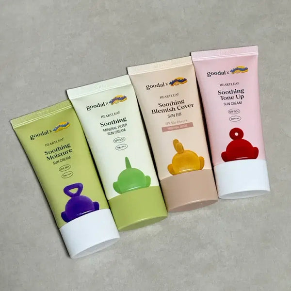 [BUNJANG] Goodal Houttuynia Cordata Sunscreen Set (Hydrating, Mineral, BB, Tone-Up) / 구달 선크림 4종(수분, 무기자차, 선BB, 톤업)