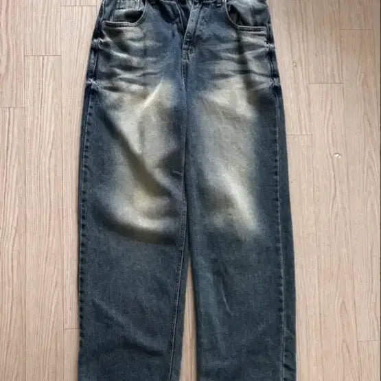 [BUNJANG] Washing Wide Denim Pants / 워싱 와이드 데님 팬츠