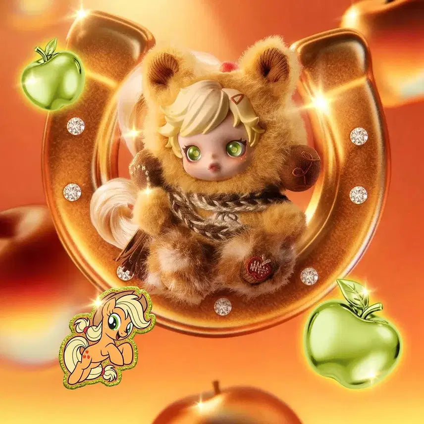 [BUNJANG] POP MART Skullpanda My Little Pony Applejack Plush Keychain / 정품 새상품)팝마트 스컬판다 마이리틀포니 애플잭 인형키링