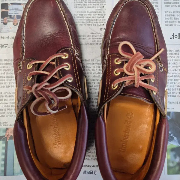 [BUNJANG] Timberland 3-Eye Boat Shoes Burgundy US 7.5 / 팀버랜드 3아이보트슈즈버건디255