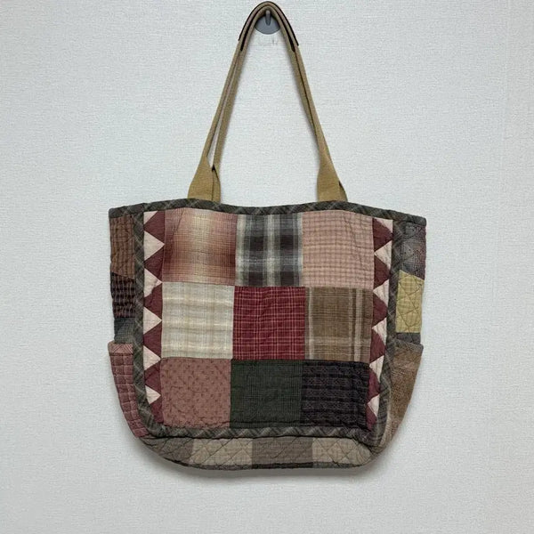 [BUNJANG] Handmade Patchwork Quilted Shoulder Bag / 핸드메이드 패치워크 퀼트 숄더백
