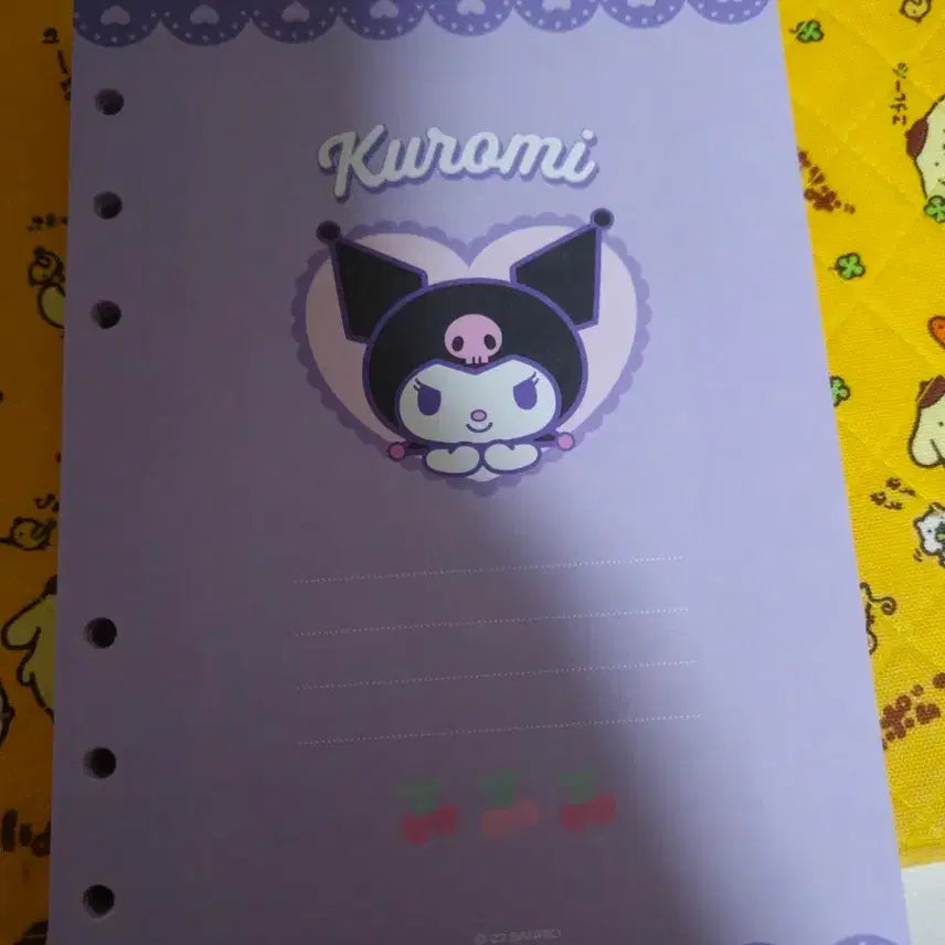 [BUNJANG] Kuromi 6-Ring Binder Refills / 쿠로미 속지 6공 바인더 노트