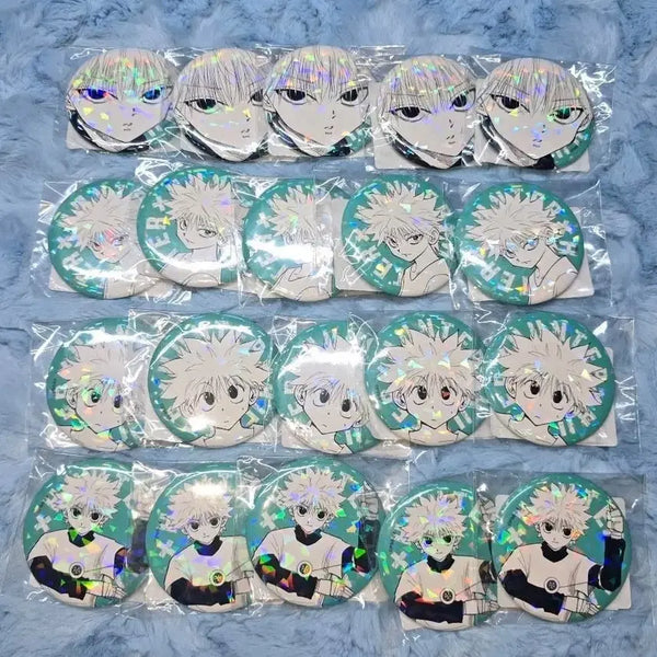 [BUNJANG] Hunter x Hunter Killua All-Star Hologram Can Badge Set (20 pcs) / 헌터 헌터 키르아 올스타 홀로그램 원화 캔뱃지 20일괄 판매