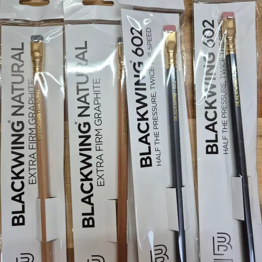 [BUNJANG] Blackwing Natural & 602 Pencils (4 Count Bundle) / 팔로미노 블랙윙 연필 (내추럴, 602) 4자루 일괄