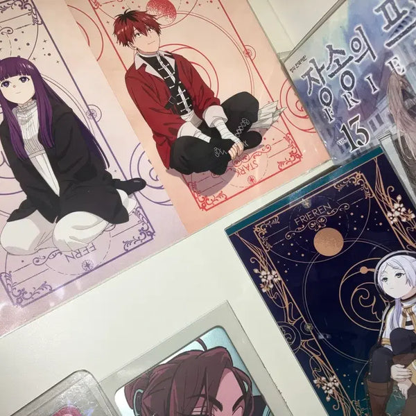 [BUNJANG] Sousou no Frieren Acrylic Stand with Fern and Stark Poster / 장송의 프리렌 아크릴 스탠드 판매합니다