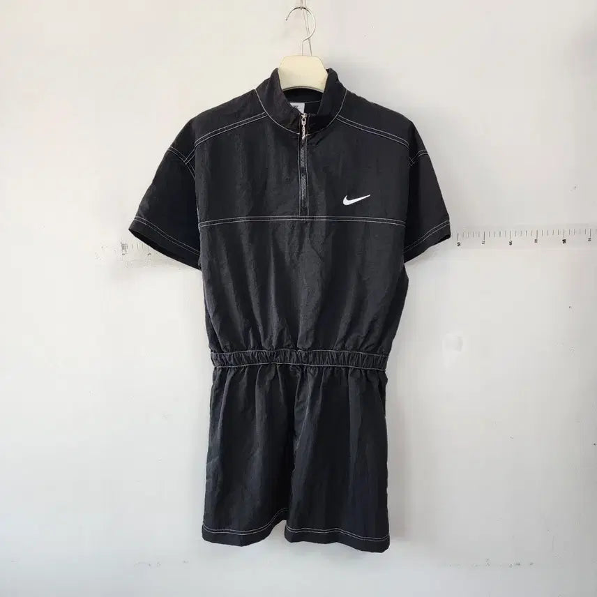 [BUNJANG] Nike Short Sleeve Short Jumpsuit Black / 나이키 반팔 숏 점프수트 블랙