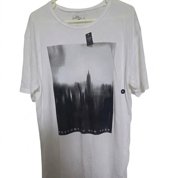 [BUNJANG] Abercrombie New York Print Short Sleeve T-Shirt (M) / (새상품)아베크롬비 뉴옥 프린트 반팔 티셔츠 (M)