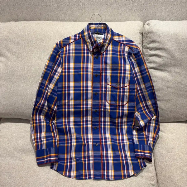 [BUNJANG] Vivienne Westwood Check Logo Shirt / Vivienne Westwood 비비안웨스트우드 체크 로고 셔츠