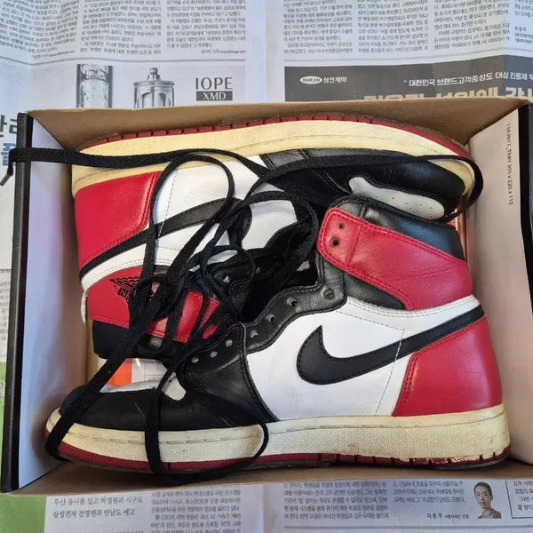 [BUNJANG] Nike Air Jordan 1 High OG Black Toe 2013 / 나이키 에어 조던1 하이 OG 블랙토 2013 270