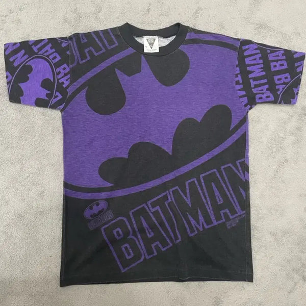 [BUNJANG] 90s Batman All-Over Print T-Shirt USA / 90s 배트맨 퍼플 올오브프린트 All-Over Print usa