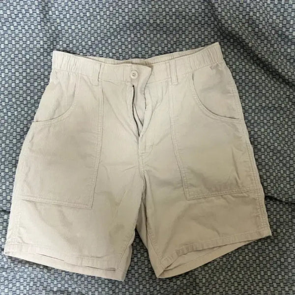 [BUNJANG] Uniqlo Ivory Corduroy Shorts / 유니클로 아이보리색 코듀로이 반바지
