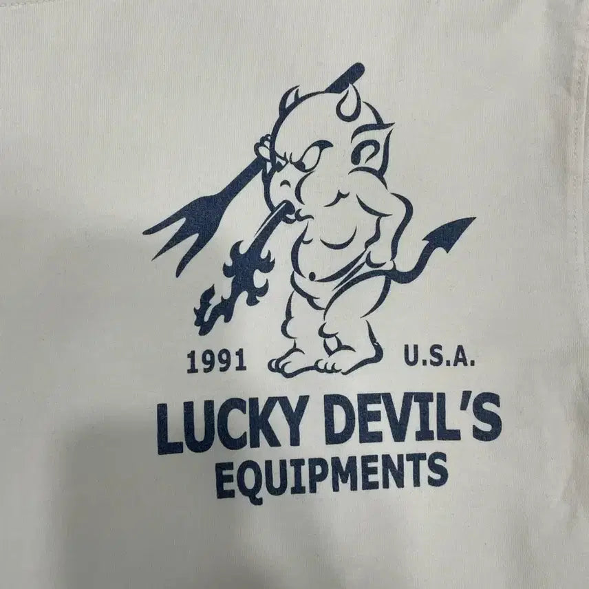 [BUNJANG] Ted Company Lucky Devils Short Sleeve T-Shirt Size 46 / 테드컴퍼니 럭키데빌스 반팔 46