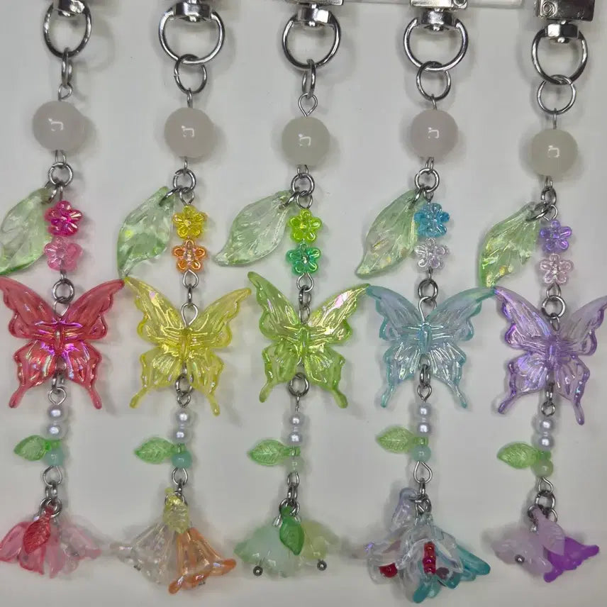 [BUNJANG] Butterfly Garden Beaded Keychain / 나비정원키링 비즈키링
