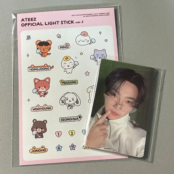 [BUNJANG] Ateez Lightiny 3 Version Photocard / 미개봉) 에이티즈 라이티니3 응원봉 스티커 포카 양도 판매