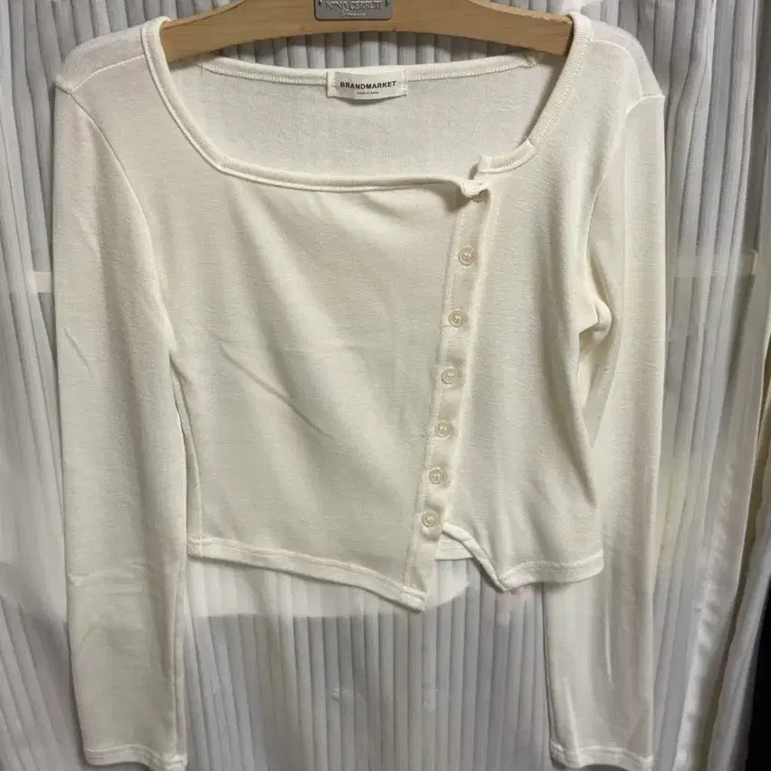 [BUNJANG] Ivory Cropped Cardigan / 크롭 가디건 아이보리