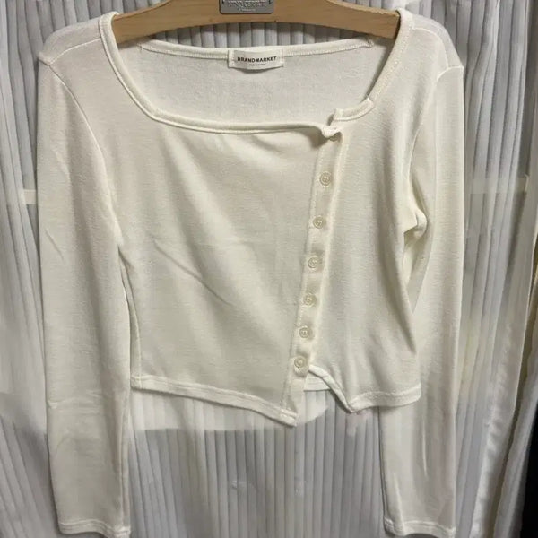 [BUNJANG] Ivory Cropped Cardigan / 크롭 가디건 아이보리