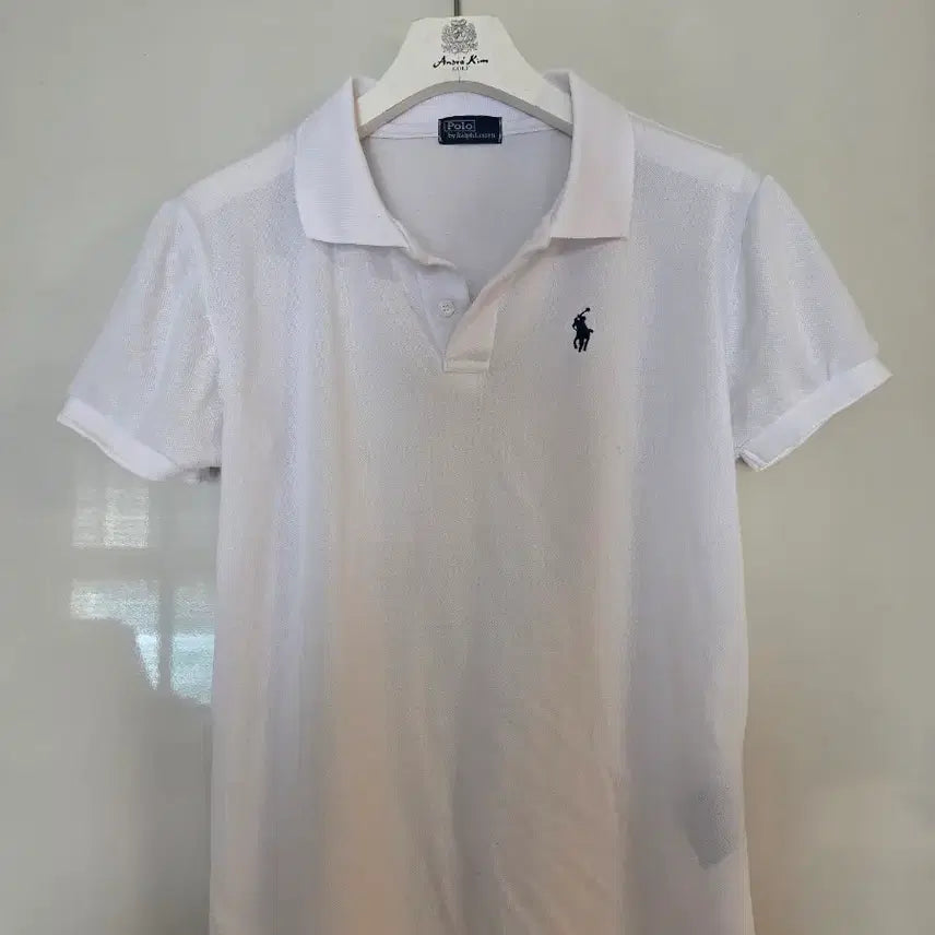 [BUNJANG] Polo Ralph Lauren White Cotton Polo Shirt Size S / 폴로 랄프로렌 화이트 카라티 S사이즈 55 가단45