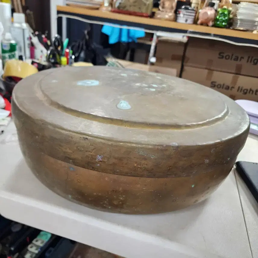 [BUNJANG] Extra Large Brass Yugi Bowl 45cm Diameter / 초대형 놋쇠 유기제품 지름45cm