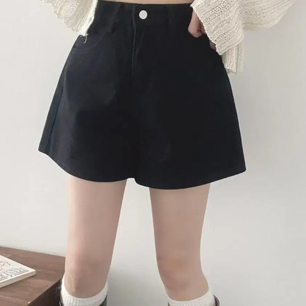 [BUNJANG] Black A-Line Shorts XL / (미착용새상품)블랙 A라인 숏 팬츠 XL