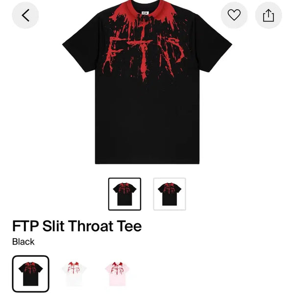 [BUNJANG] FTP Slit Throat Short Sleeve T-Shirt / FTP slit throat tee