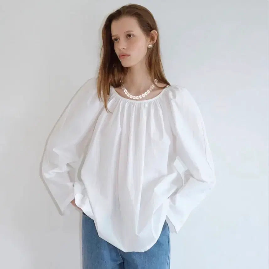 [BUNJANG] Flow Jean Pure Volume Blouse / (새상품) 플로우진 퓨어볼륨 블라우스