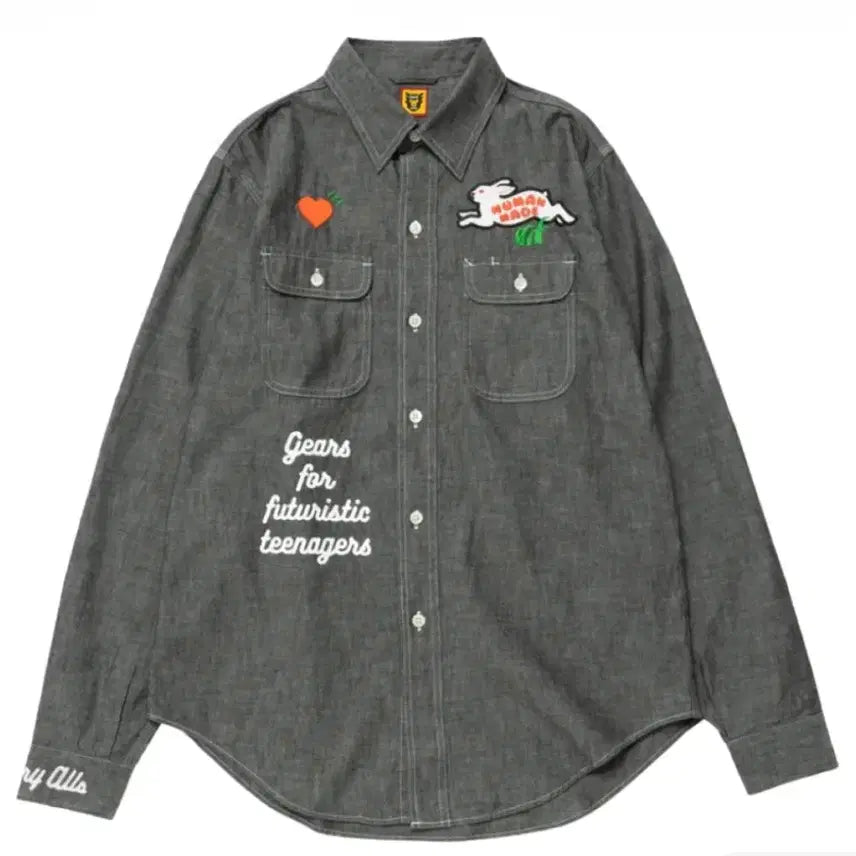 [BUNJANG] Human Made Chambray Shirt XL / (XL) 휴먼메이드 샴브레이 셔츠