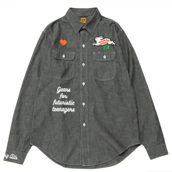 [BUNJANG] Human Made Chambray Shirt XL / (XL) 휴먼메이드 샴브레이 셔츠