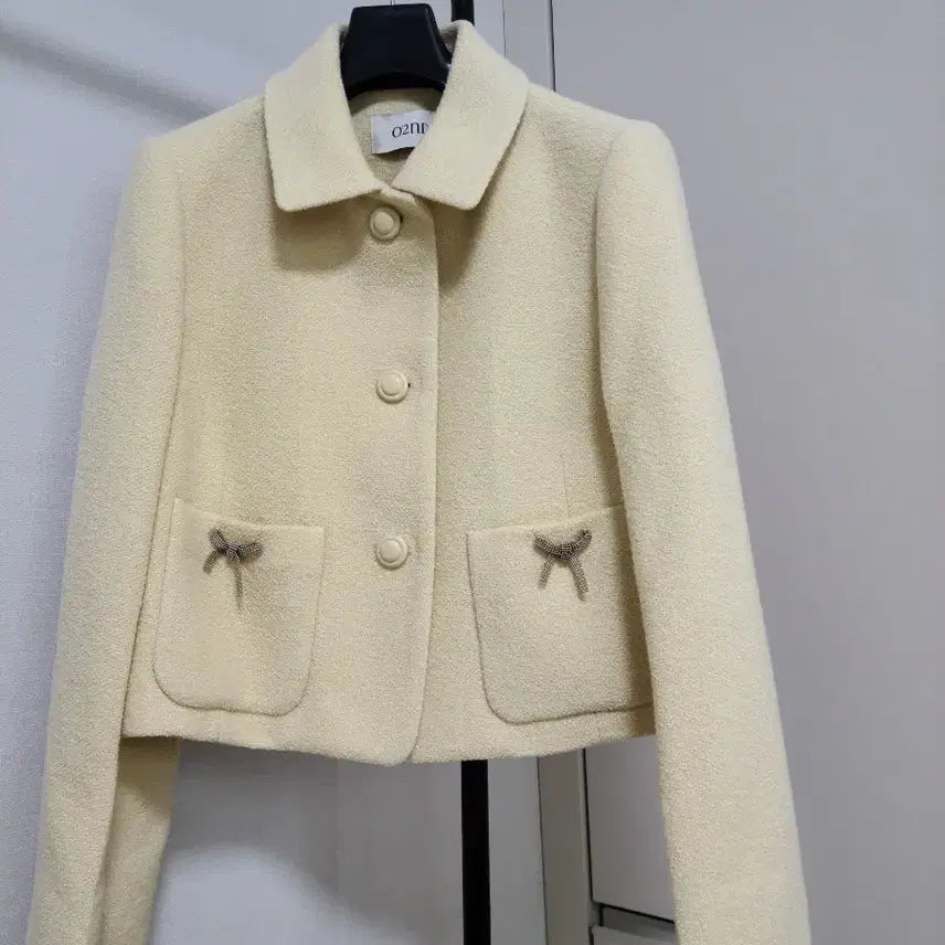 [BUNJANG] Ozsécon Ribbon Tweed Jacket / 오즈세컨 리본 트위드 자켓 88-98-165(3)