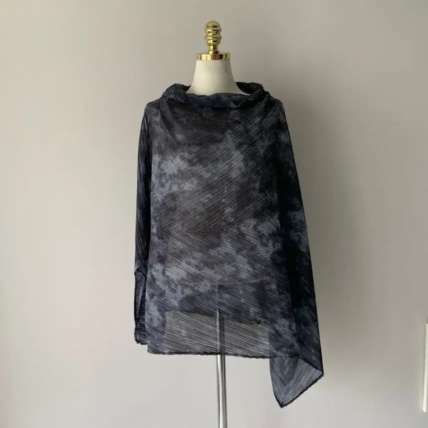 [BUNJANG] Tie-Dye Asymmetrical Hem Blouse / [55] 타이다이 패턴 비대칭 블라우스