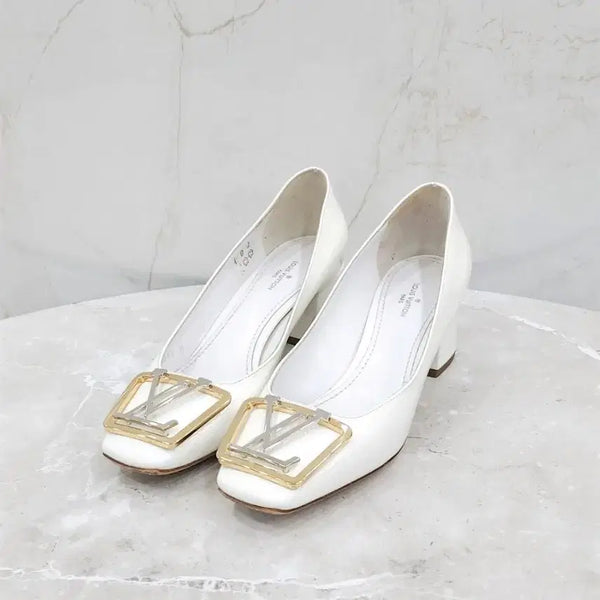 [BUNJANG] Louis Vuitton LV Logo Madeleine Pumps Heel / 36 / 루이비통 LV 로고 마들렌 펌프스 힐