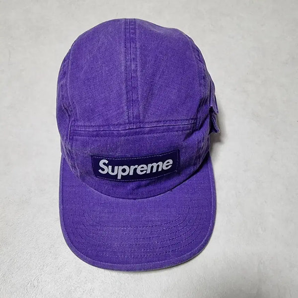 [BUNJANG] Supreme Box Logo Side Pocket Camp Cap Purple / 슈프림 캠프캡 박스로고 사이드 포켓 퍼플