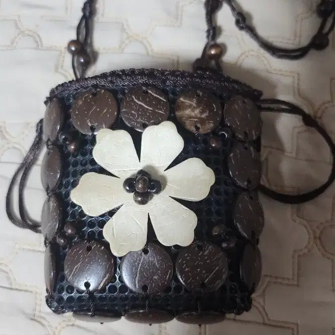 [BUNJANG] Coconut Bead Shoulder Bag / 코코넛 비즈 숄더백