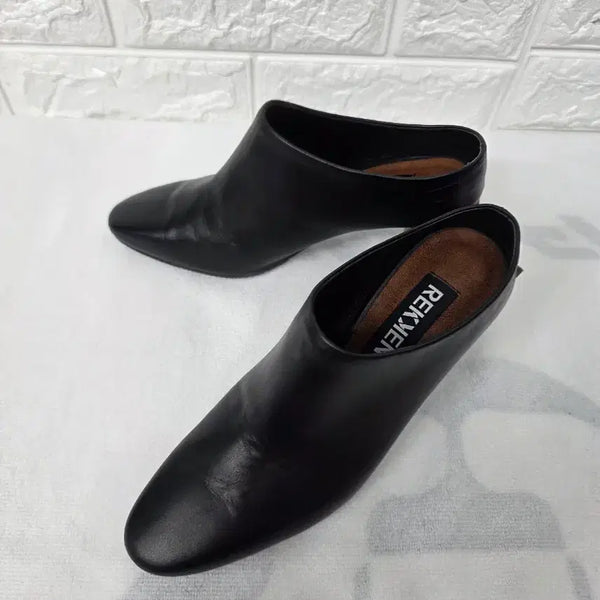 [BUNJANG] REKKEN Black Leather Heels 225 / REKKEN 블랙 가죽구두 225