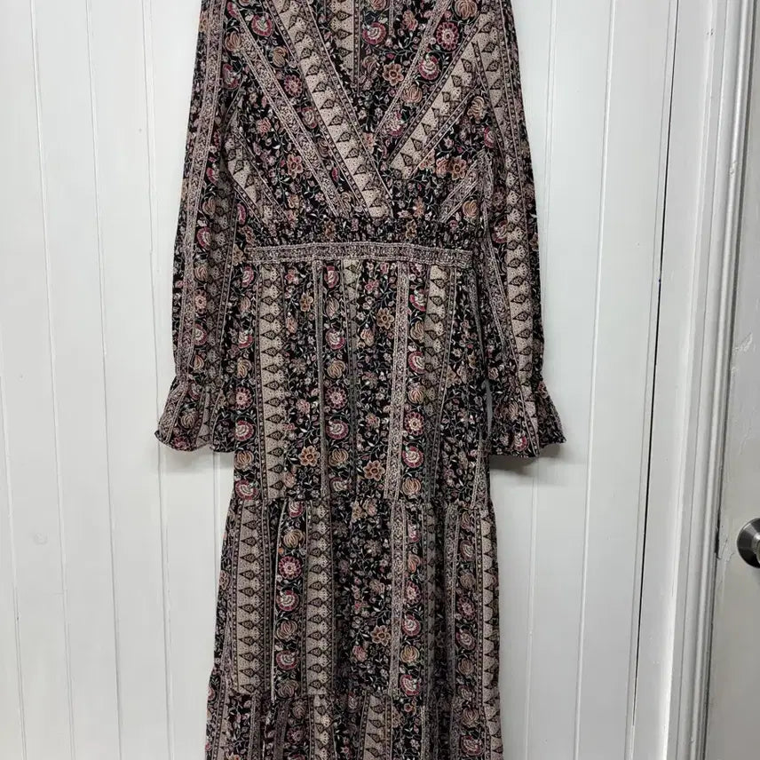 [BUNJANG] Plastic Island Ethnic Pattern Long Dress / 플라스틱 아일랜드 에스닉패턴 롱 원피스 S(55)  마